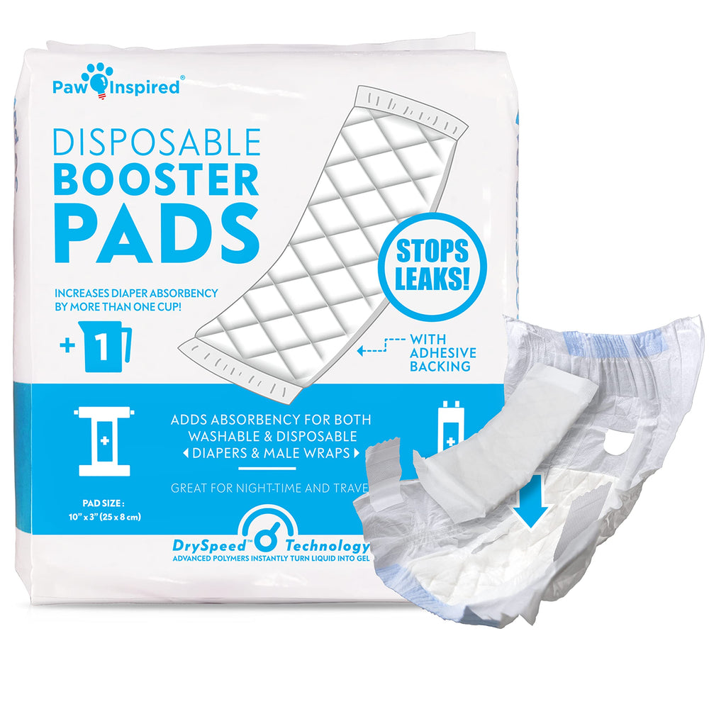 Paw Inspired tampon booster absorbant dans emballage, absorption rapide.