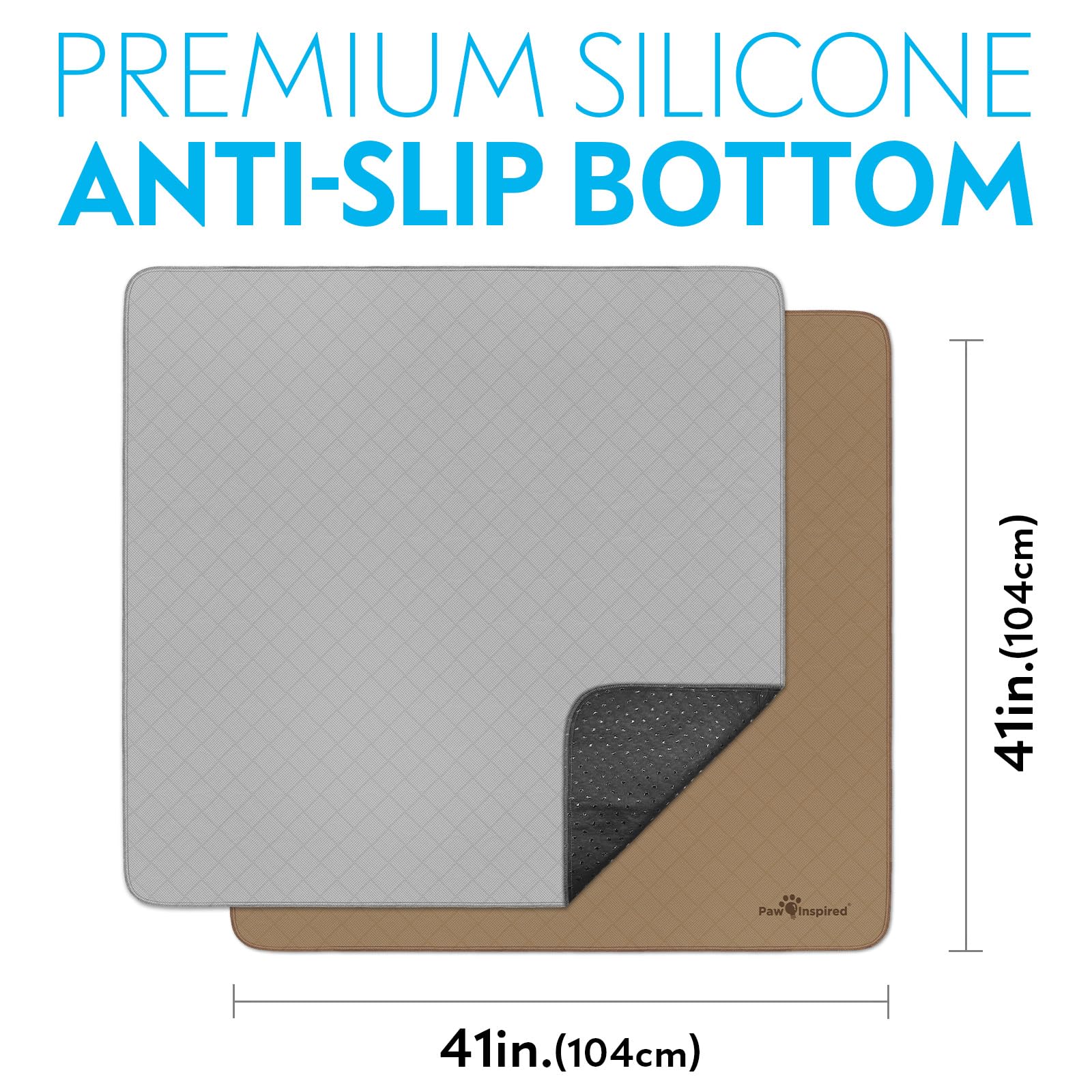 Paw Inspired Tapis Lavables: dos anti-dérapant pour stabilité.