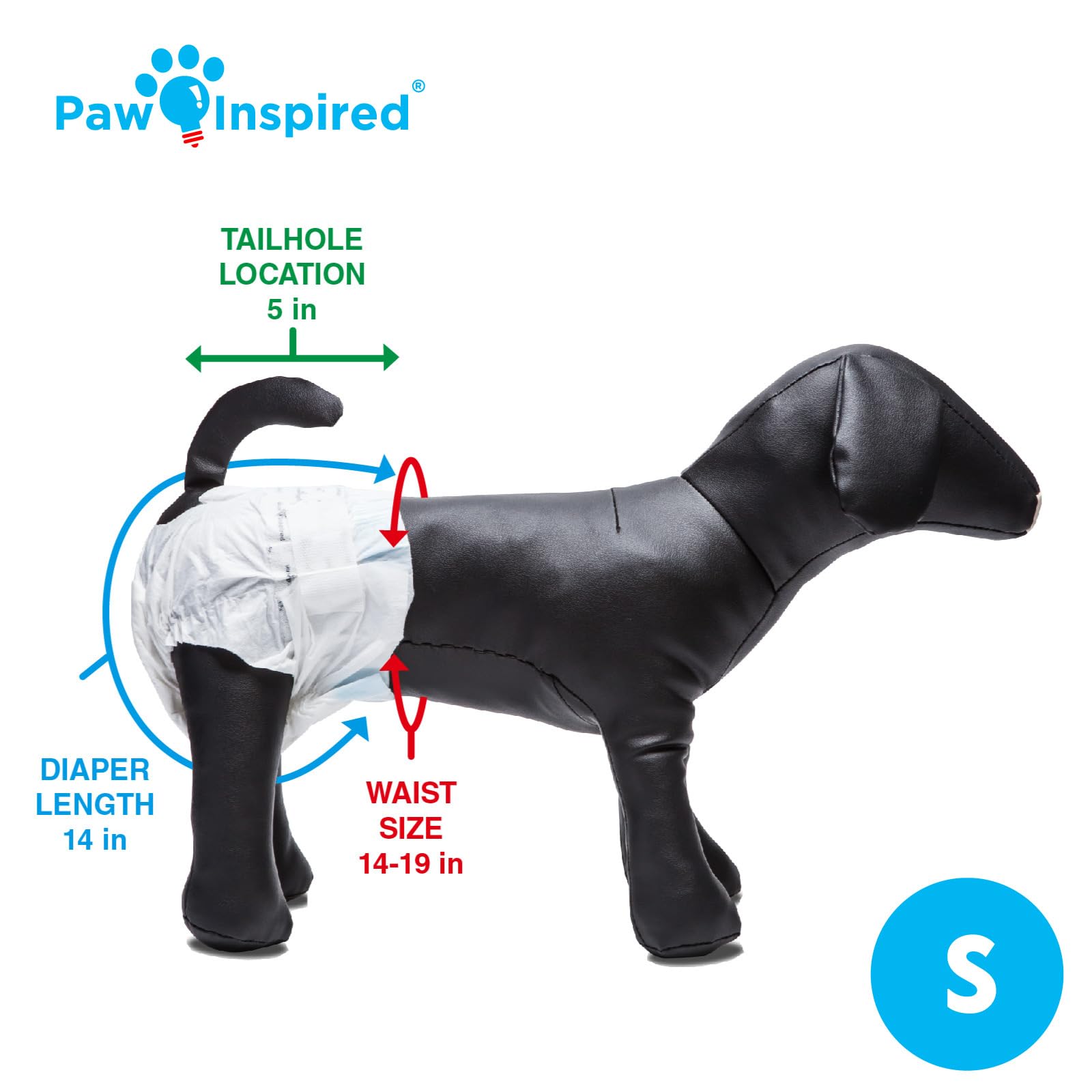 Paw Inspired utilisation polyvalente pour chien, en chaleur ou incontinence.