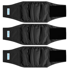 Paw Legend bande ventrale lavable noire, aperçu du produit et confort.