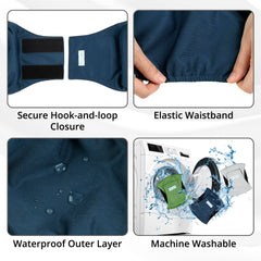 Bandes abdominales Paw Legend Bleu marine: protection contre les fuites à la maison.