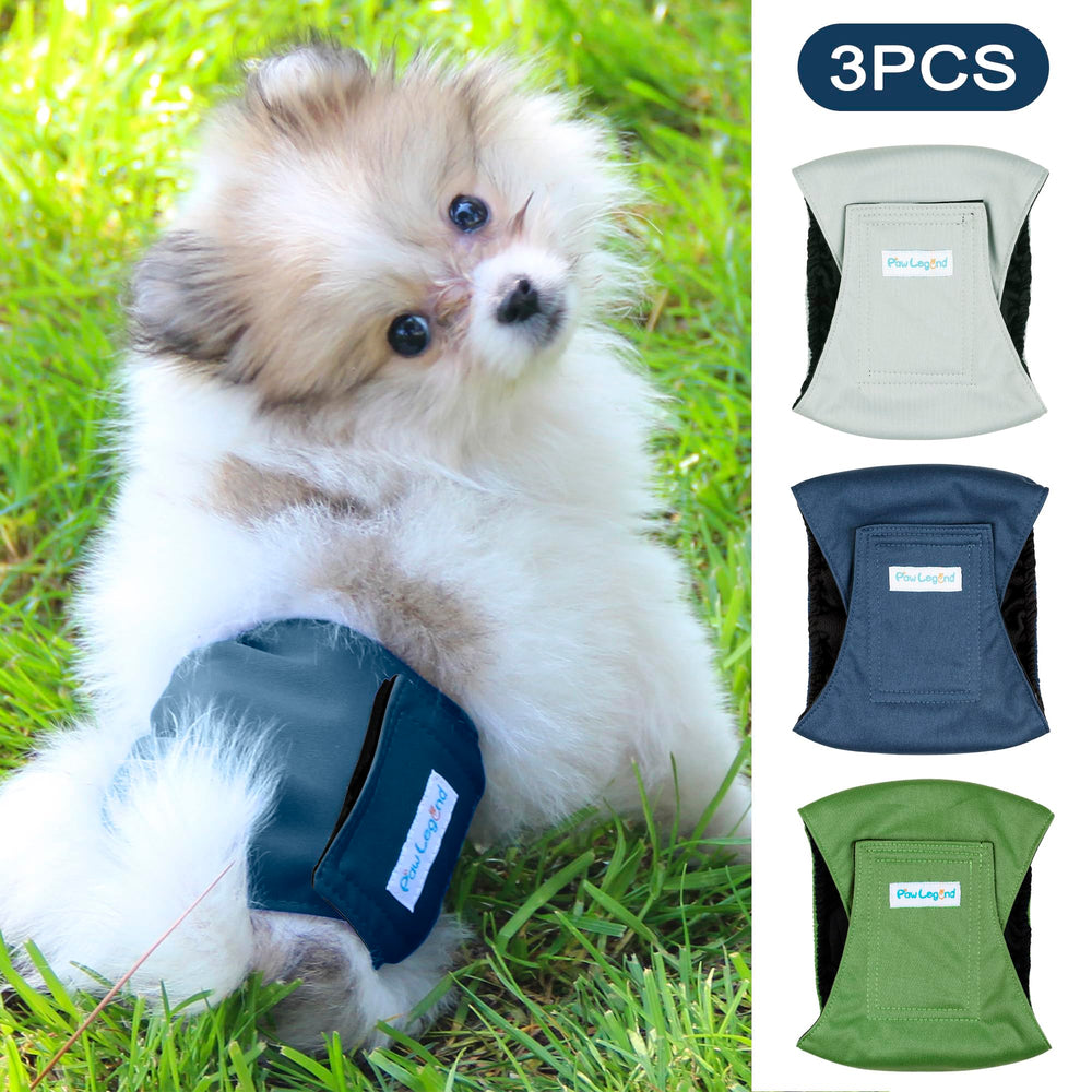 Bandes abdominales Paw Legend Gris: douceur et ajustement sûr pour chien mâle.