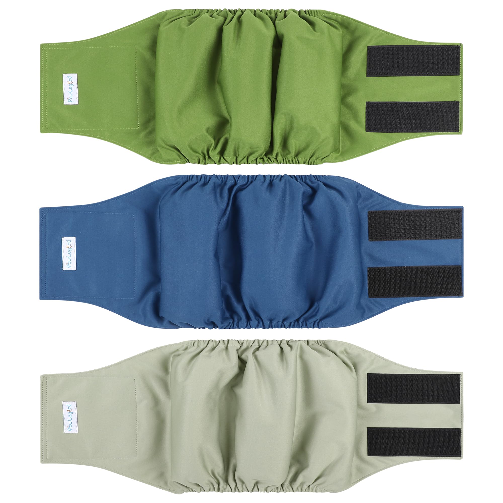 Paw Legend bandes ventre chien triple couleurs pour un look soigné et confortable.