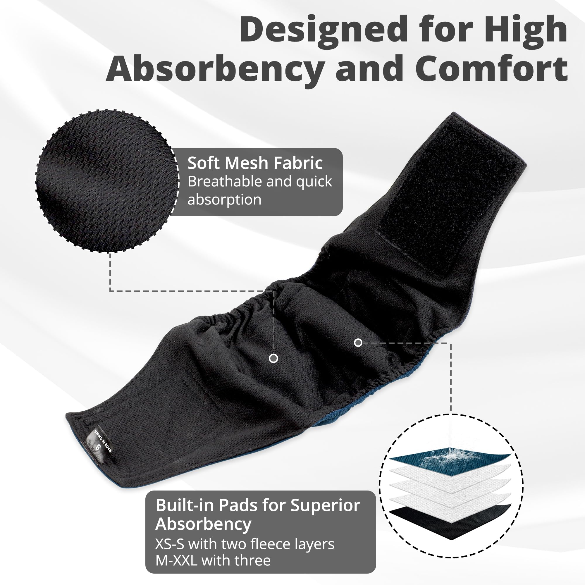 Paw Legend pad absorbant intégré, absorption efficace.
