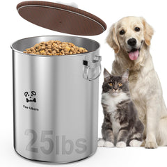 Paw Libero – Conteneur en acier inoxydable pour croquettes; préserve la fraîcheur.