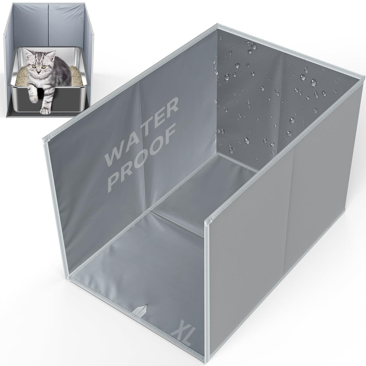 Paw Libero enclos litière chat pliable offrant espace confortable pour bouger