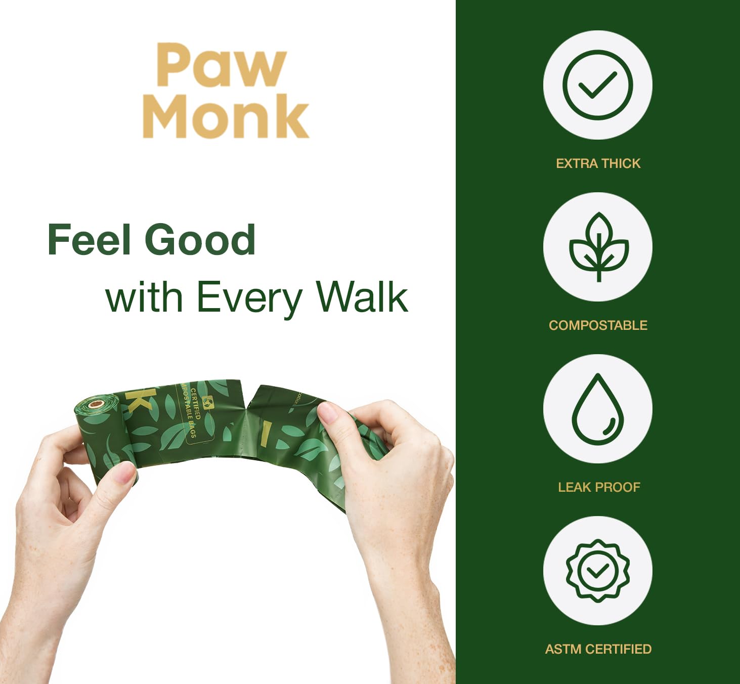 Paw Monk sacs étanches anti-fuite, protection lors des sorties.