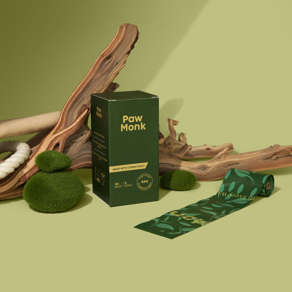 Paw Monk sacs résistants, ramassage efficace et propre.
