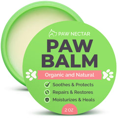 Paw Nectar baume patte pot, soin hydratant pour pattes sèches et abîmées.