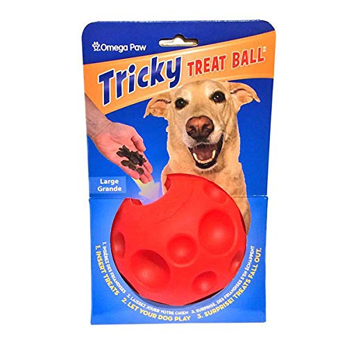 PAW PRINT Tricky Treat Ball Grand: boule-douce-vinyle-orange, durable et facile à trouver sous les meubles.