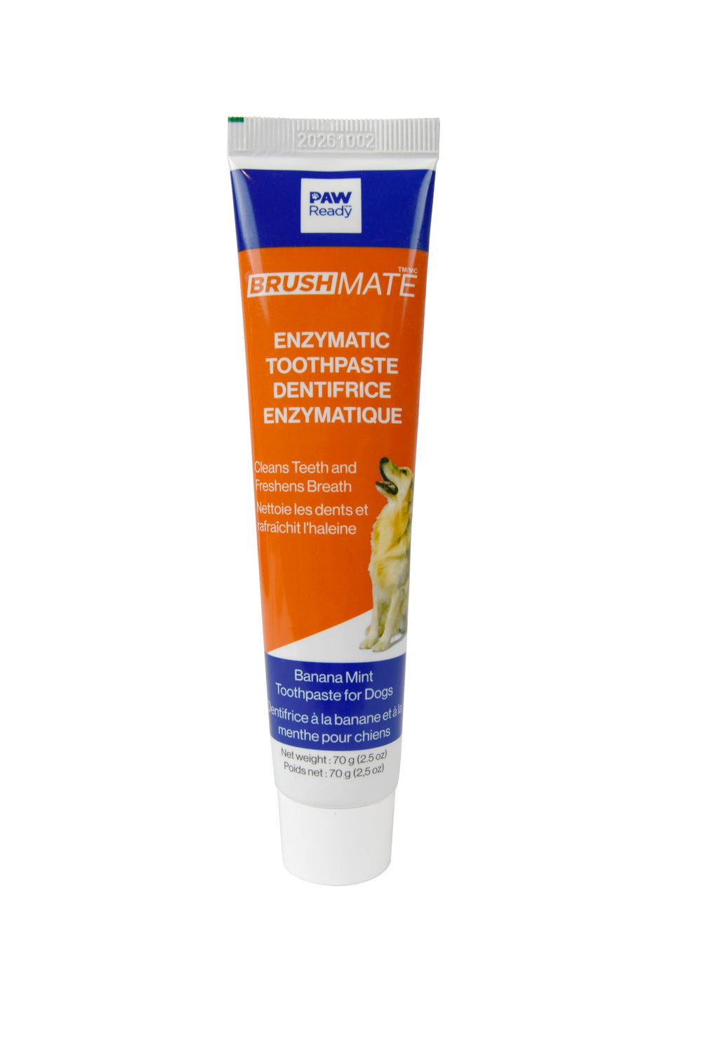 Paw Ready dentifrice enzymatique pour chiens – saveur banane menthe pour haleine fraîche
