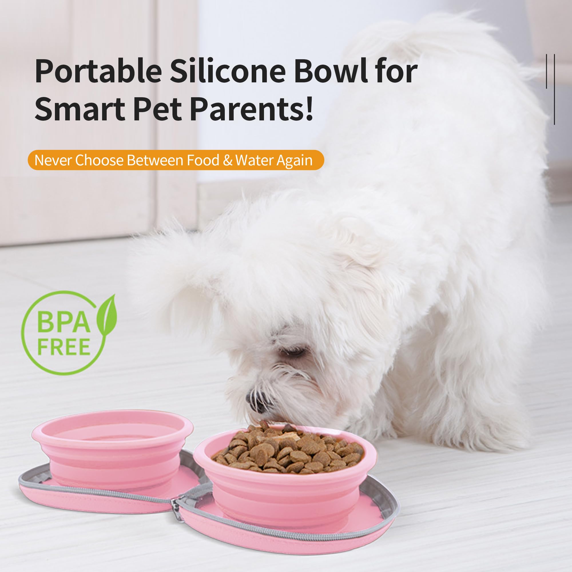 Base anti-fuite PawSailor rose, stabilité renforcée lors des repas