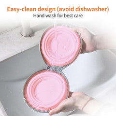 Gamme PawSailor eau et nourriture rose, séparation pour repas propres en promenade