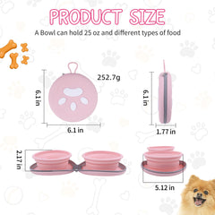 Silicone sûr PawSailor rose, durable et facile à nettoyer