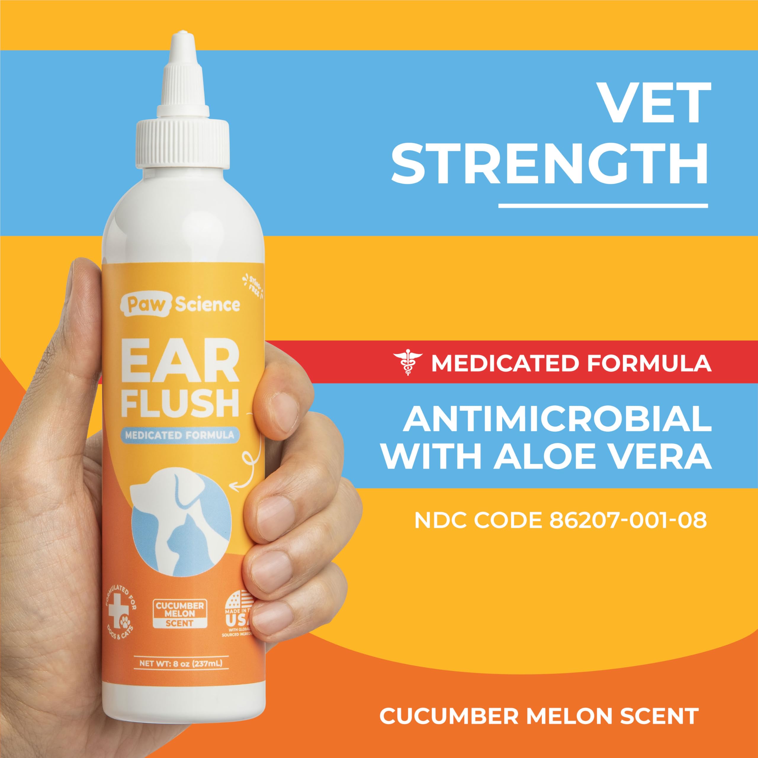Paw Science flacon-nettoyant-oreilles: flacon pratique pour un entretien régulier