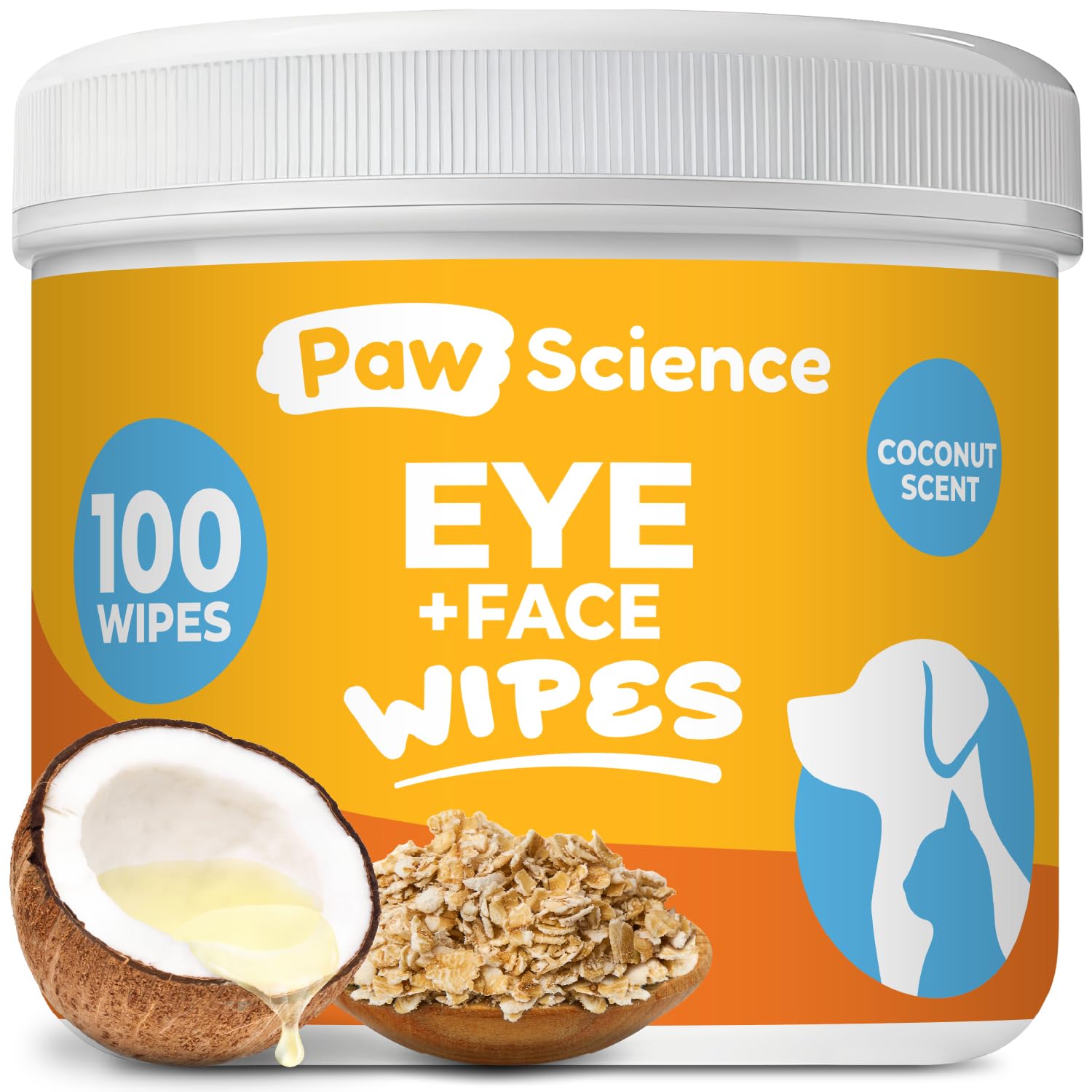 Paw Science lingettes yeux chien – nettoyage doux autour des yeux et du visage