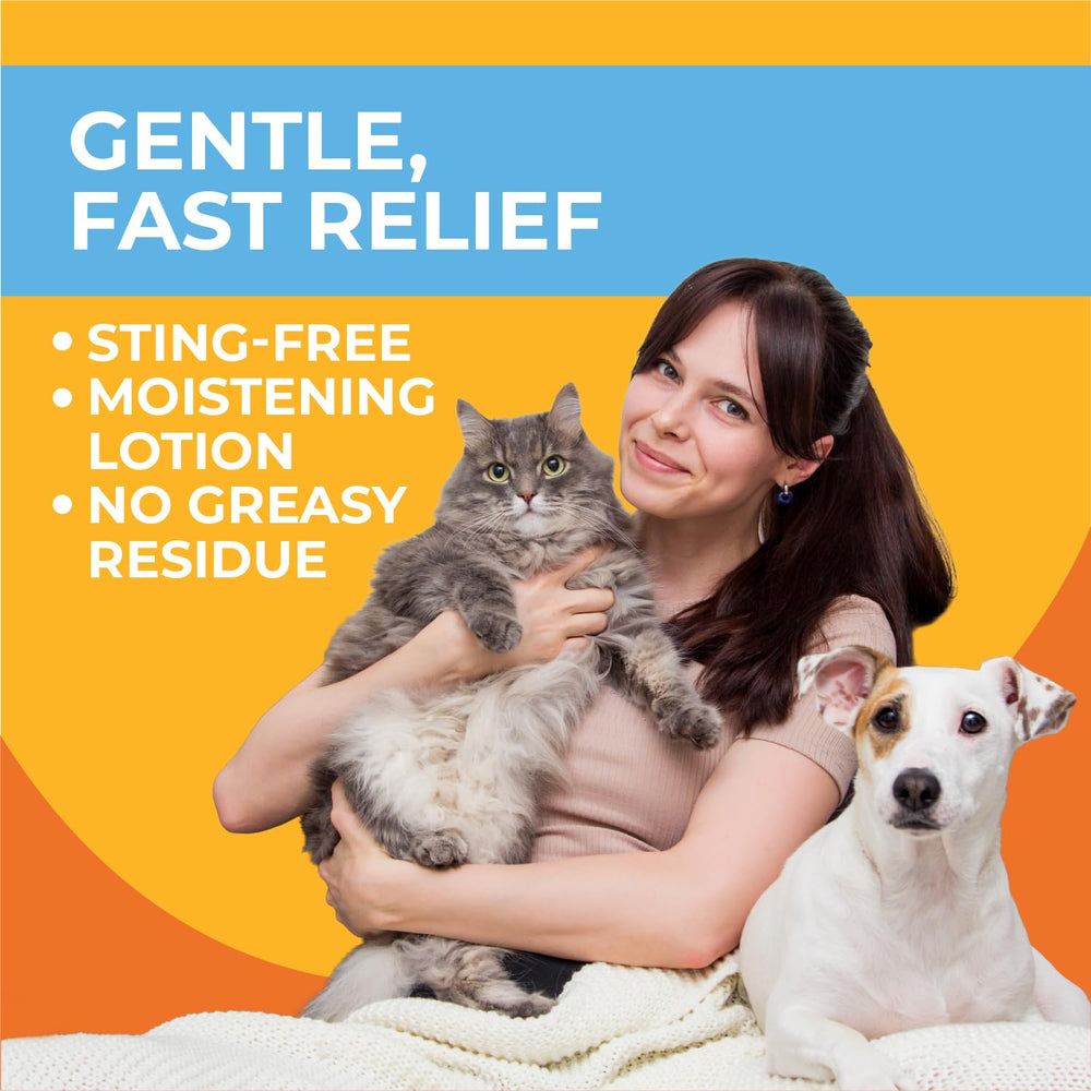 Paw Science lotion chat en application, soin délicat et efficace.