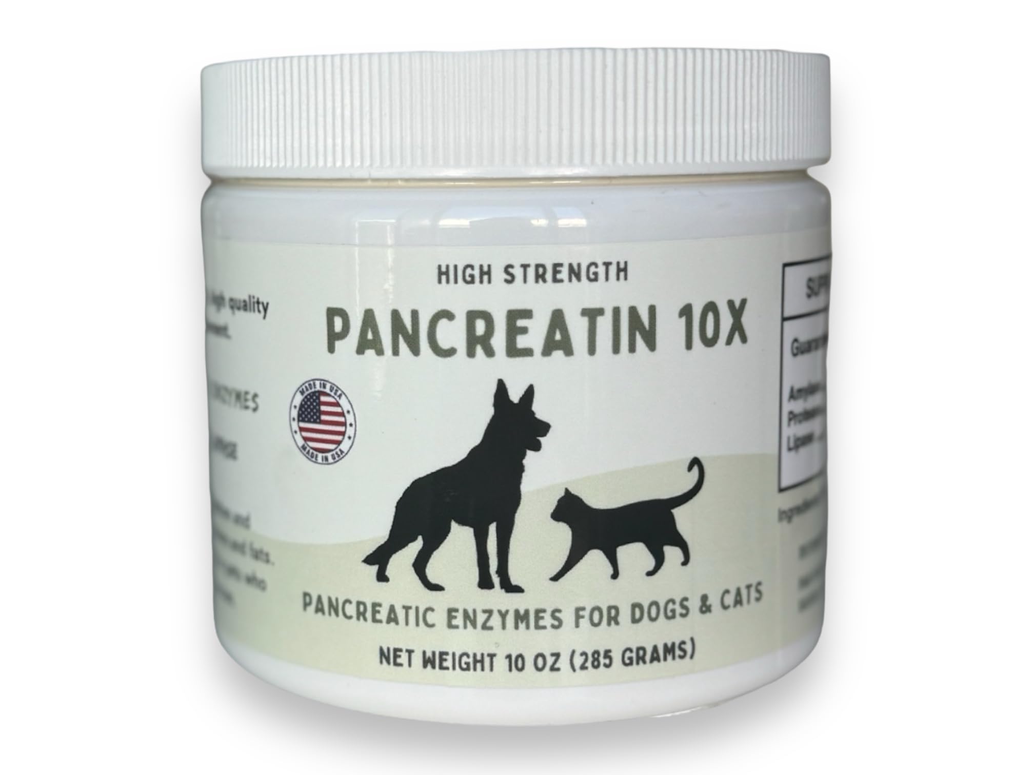 Paw Vitality Pancreatin 10X, flacon digestion: soutien adapté pour chiens et chats.