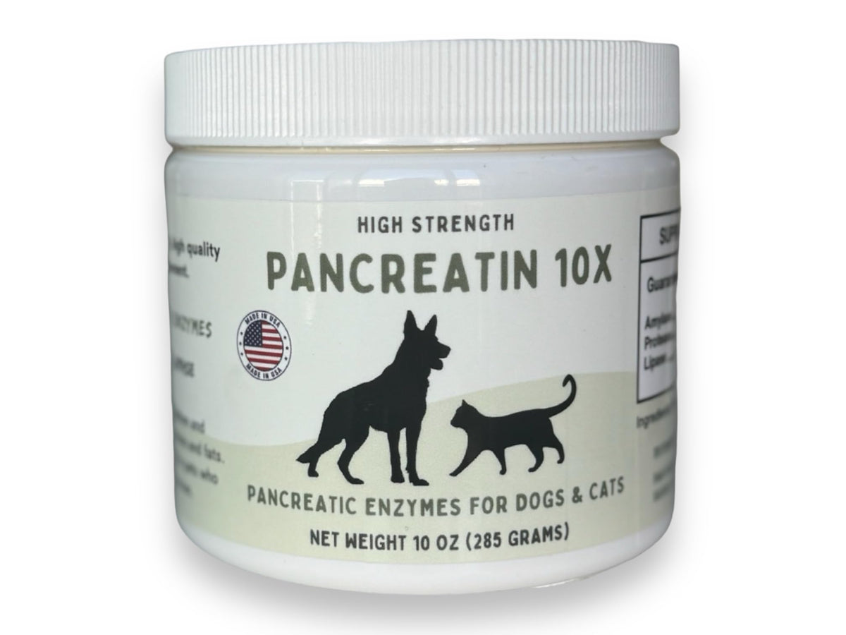 Paw Vitality Pancreatin 10X, flacon digestion: soutien adapté pour chiens et chats.