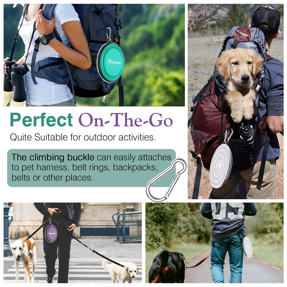 Pawaboo bol d'eau et nourriture pliable, adapté pour petites races.