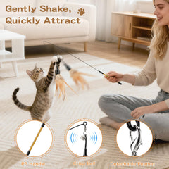 Pawaboo cloche brune sur le jouet, élément sonore attractif pour le chat.