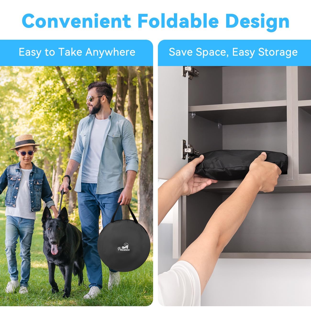 Pawaboo ouverture pliable – rangement rapide et compact