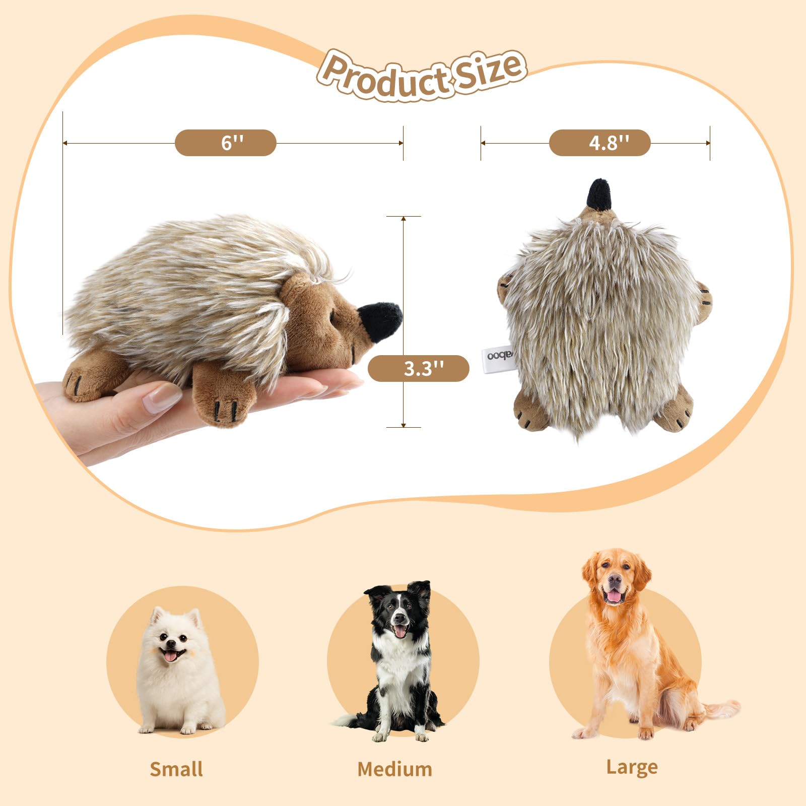 Pawaboo hérisson forme réaliste, stimule l’instinct de jeu et l’activité.