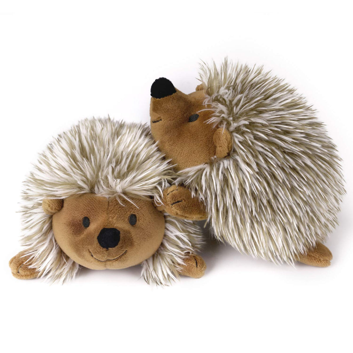 Pawaboo hérisson peluche pour chien, duo brun, douceur et durabilité pour le jeu.