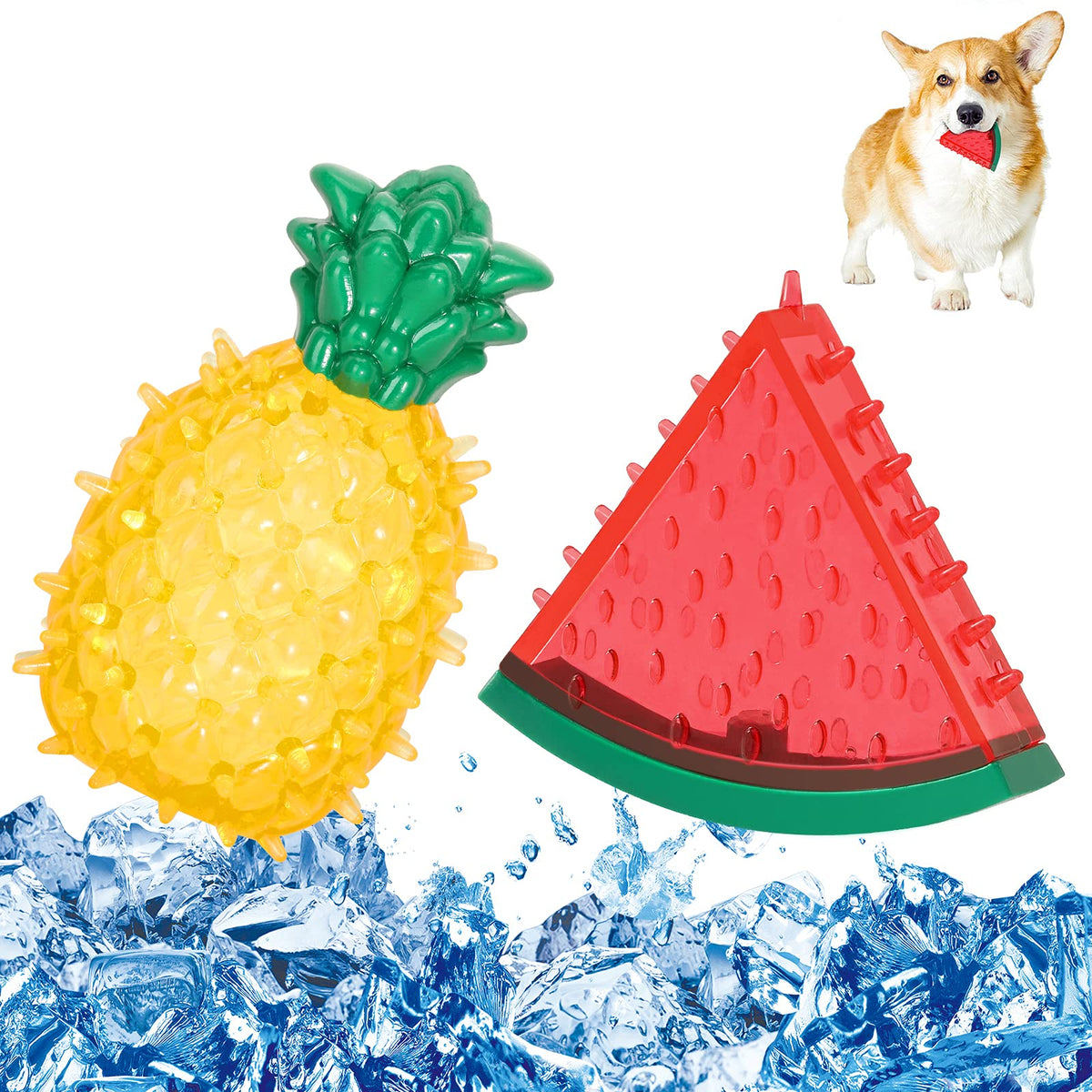 Jouet Pawaboo dentition pastèque glacee pour chiots, rafraîchissant et apaisant