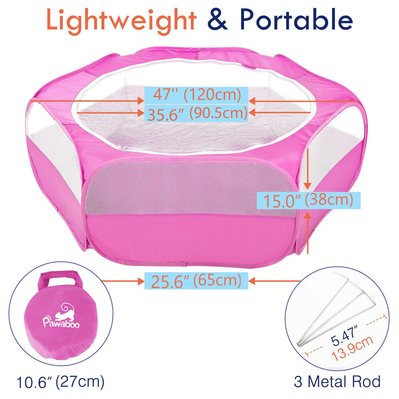 Pawaboo pliage compact se range facilement après utilisation.