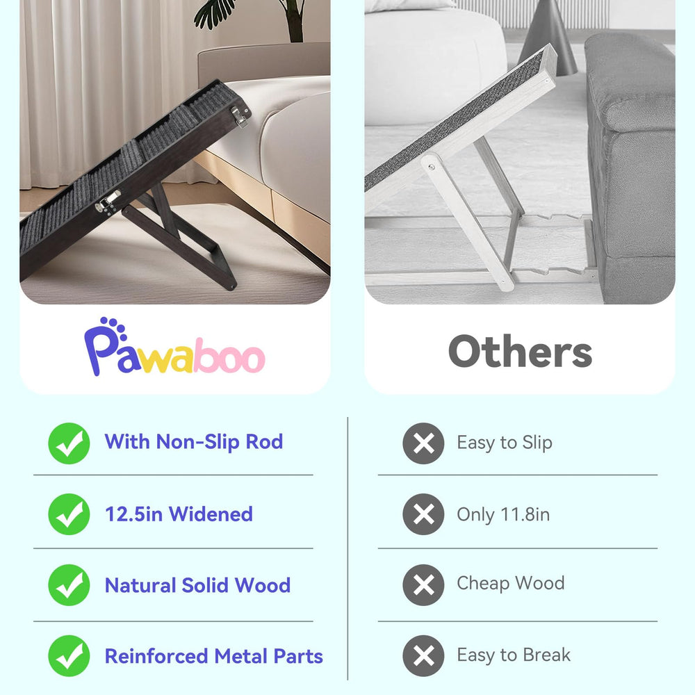 Rampe Pawaboo idéale pour chiens âgés ou mobilité réduite.