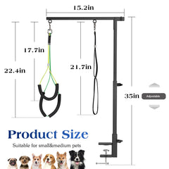 Pawaboo serre-table toilettage chien-clamp, maintien stable lors du bain et du séchage.