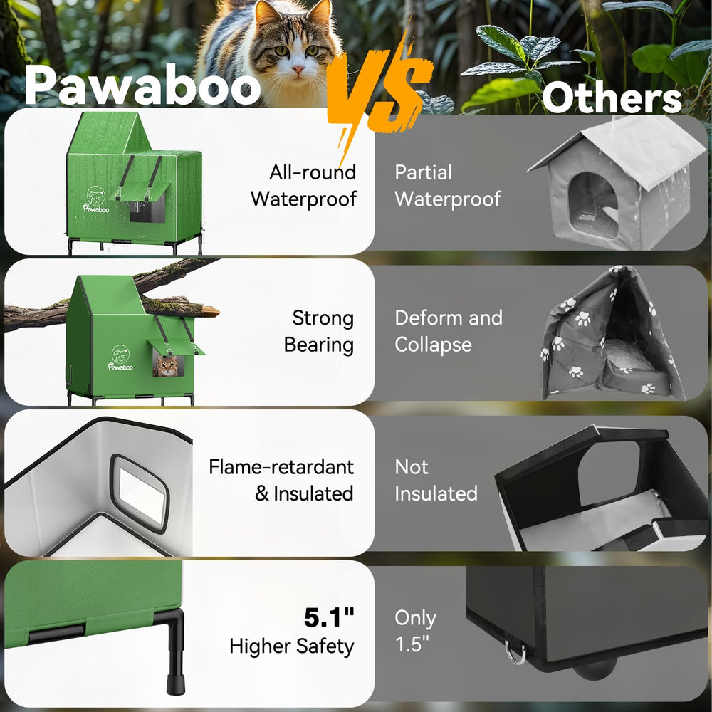 Pawaboo structure stable avec piquets et bandes reflectissantes nocturnes.