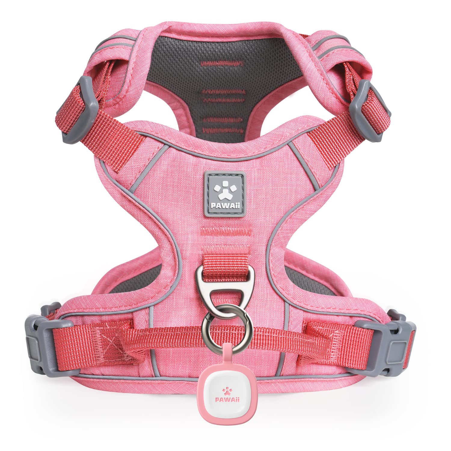 Harnais Pawaii anti-tir avec poignee pour promenades confortables.