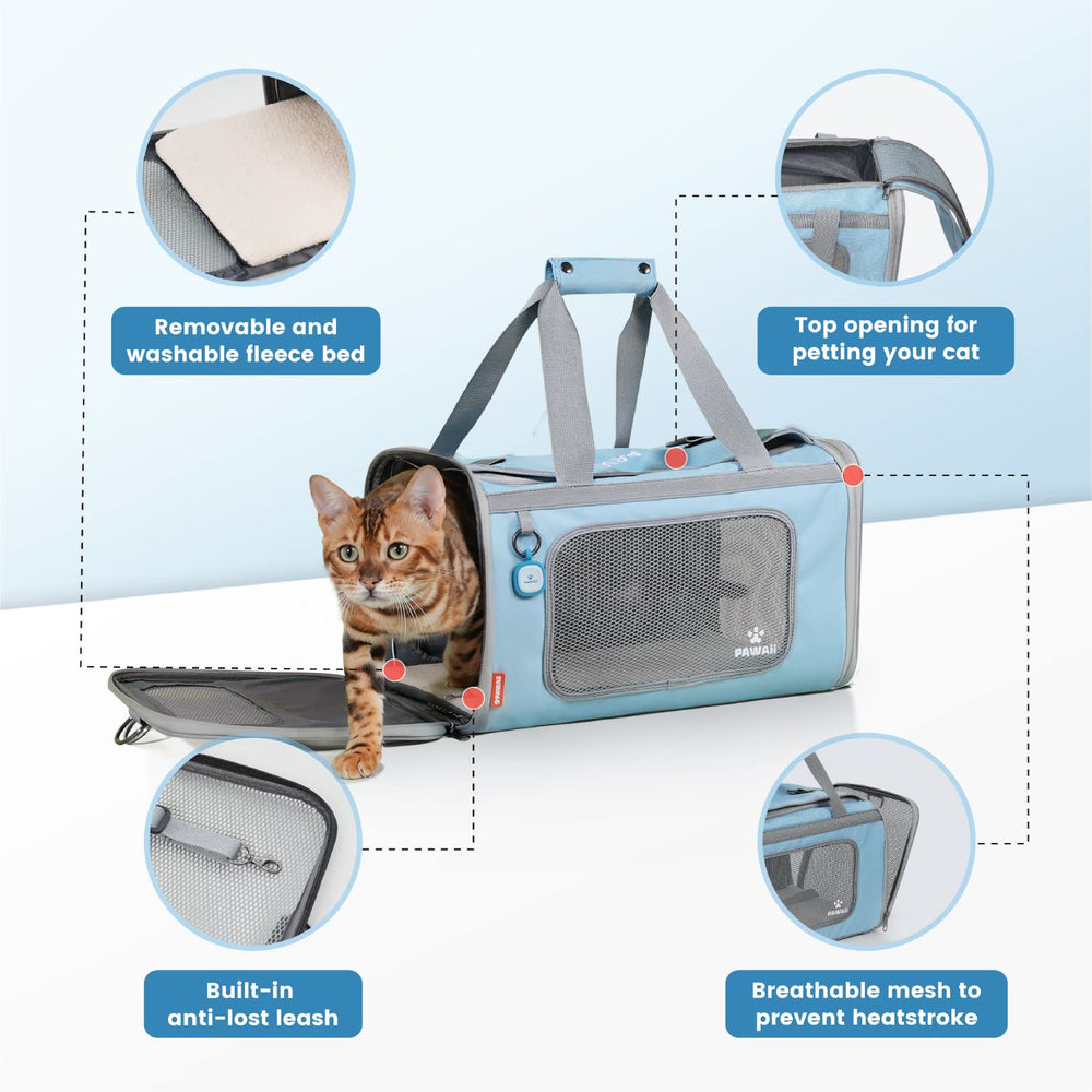 Pawaii transporteur-chat pliable: rangement pratique après voyage.