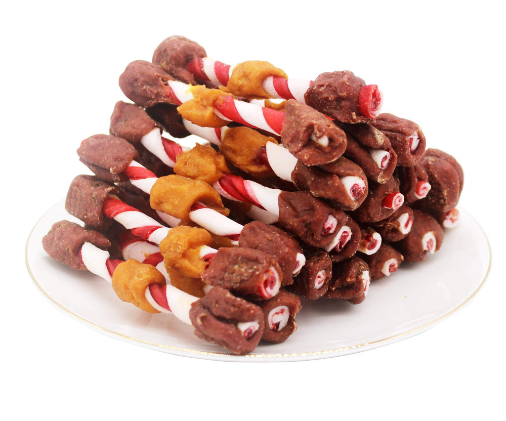 Friandises Pawant: brochettes triple saveur prêtes à l’entraînement, récompense irrésistible.