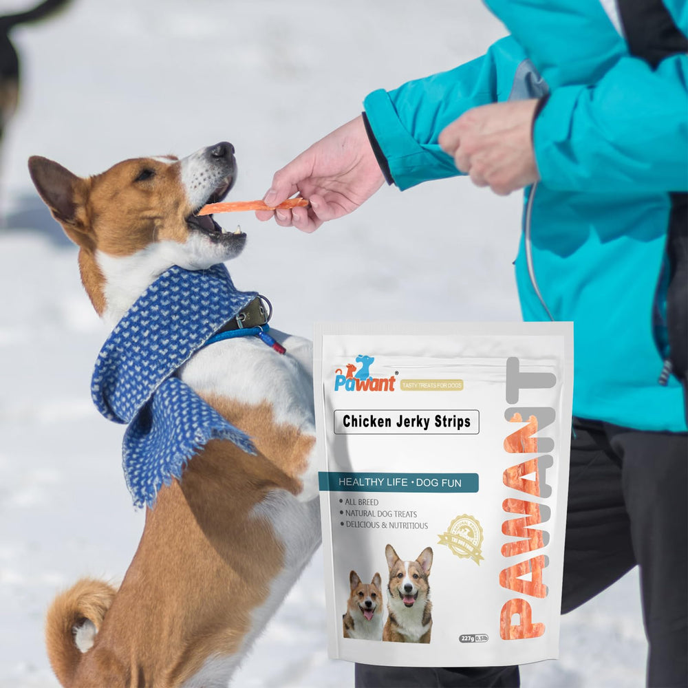 Pawant chien senior tranche poulet – textures faciles à mâcher pour les seniors.