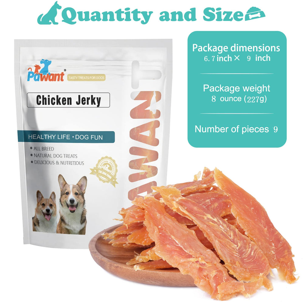Pawant fait-main poulet seche chien, friandise artisanale de qualité.