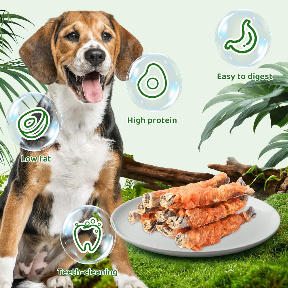 Pawant friandises au poulet et cod avec une odeur appétissante.