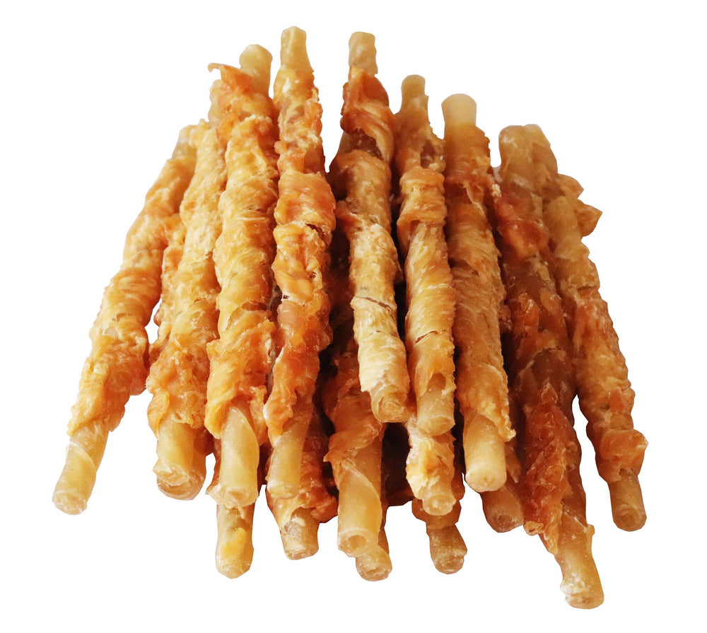 Pawant os poulet enroulé pour chiens, friandise naturelle idéale pour l'entraînement.