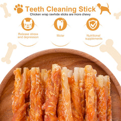 Pawant sticks d'entraînement au poulet, soutien à la dentition par mastication.