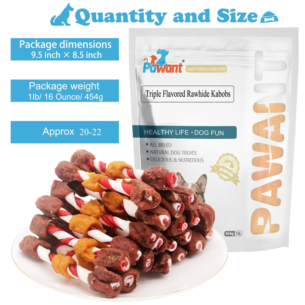 Friandises Pawant adaptées à toutes tailles et races, faciles à saisir.