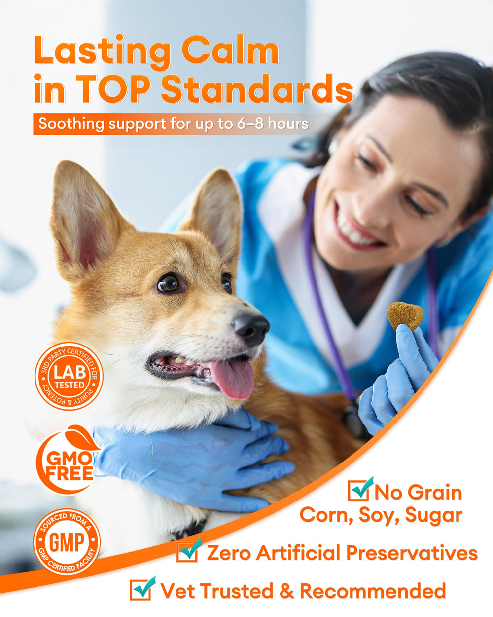 Portion visible – Pawaura Calming pour chien, repas plus serein.