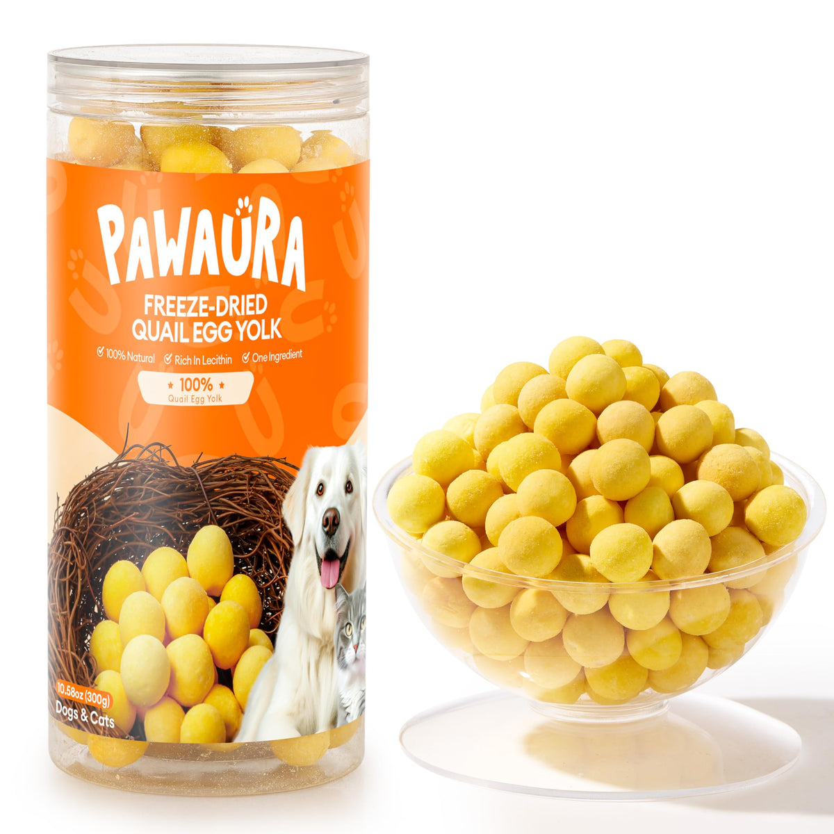 Pawaura paquet œuf perdrix jaune séché, emballage clair et pratique