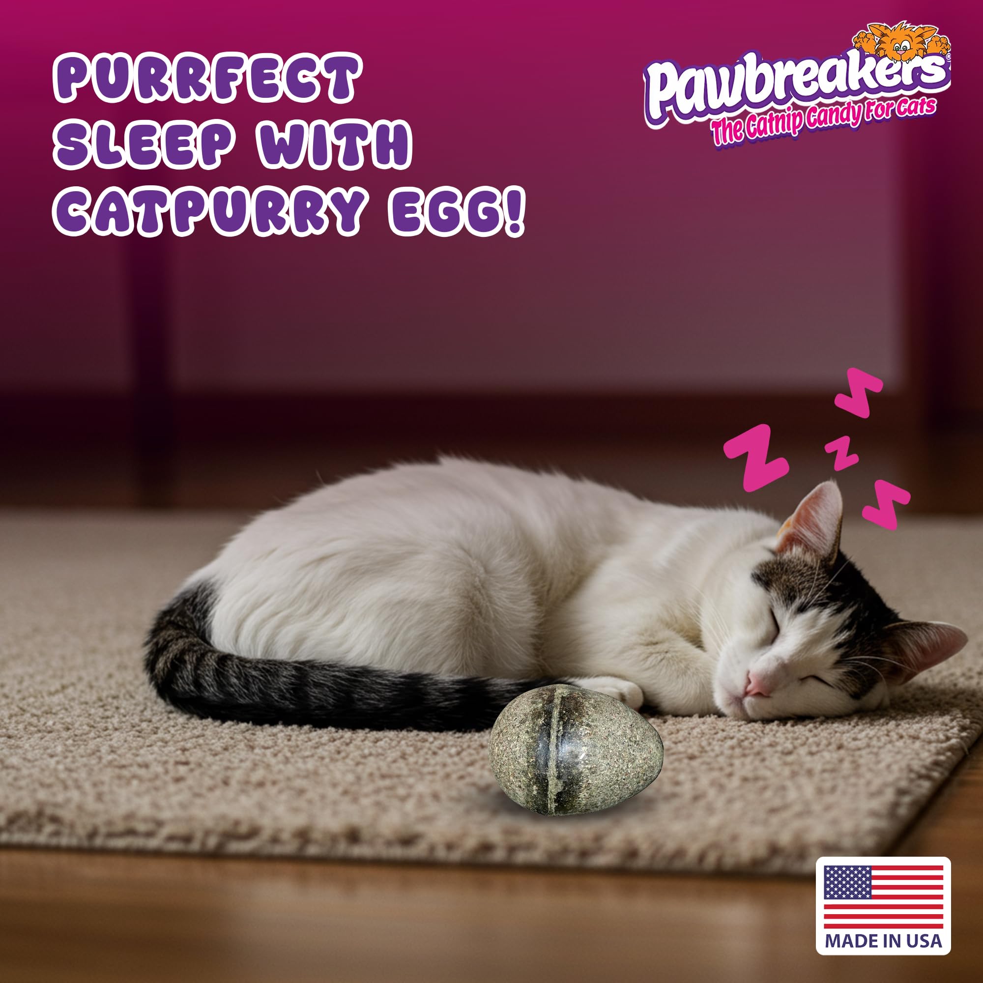 Pawbreakers Catpurry Egg – sans allergènes pour sécurité