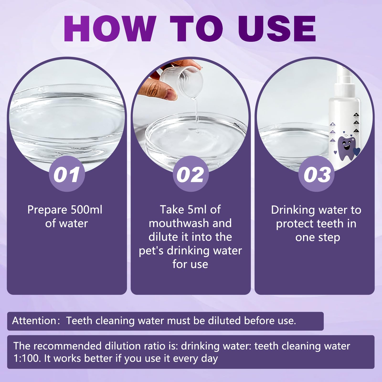PawBright Dental Plus – utilisation quotidienne, ajout simple à l’eau de boisson.