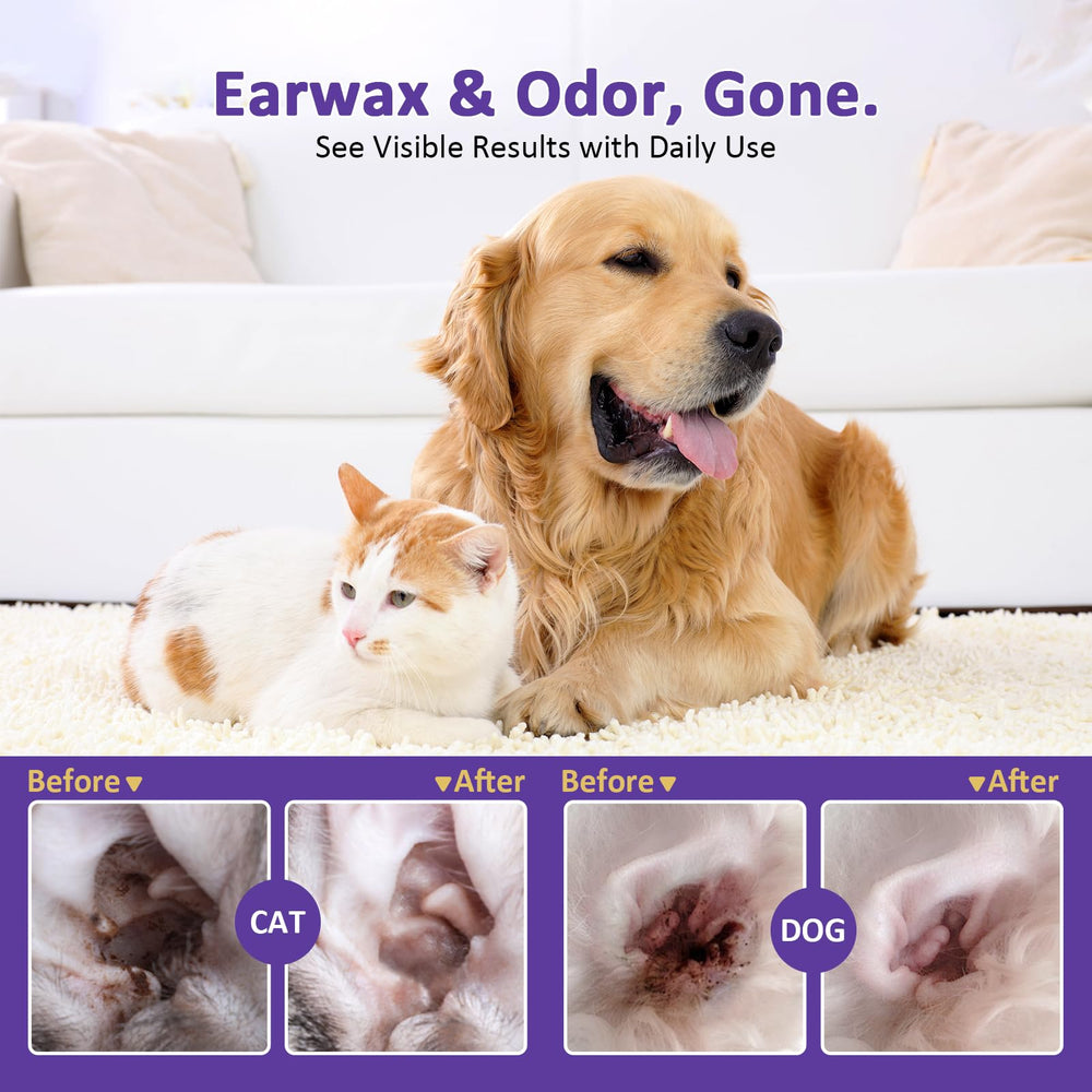 Lingettes PawBubble sans alcool, nettoyage sûr pour oreilles sensibles.
