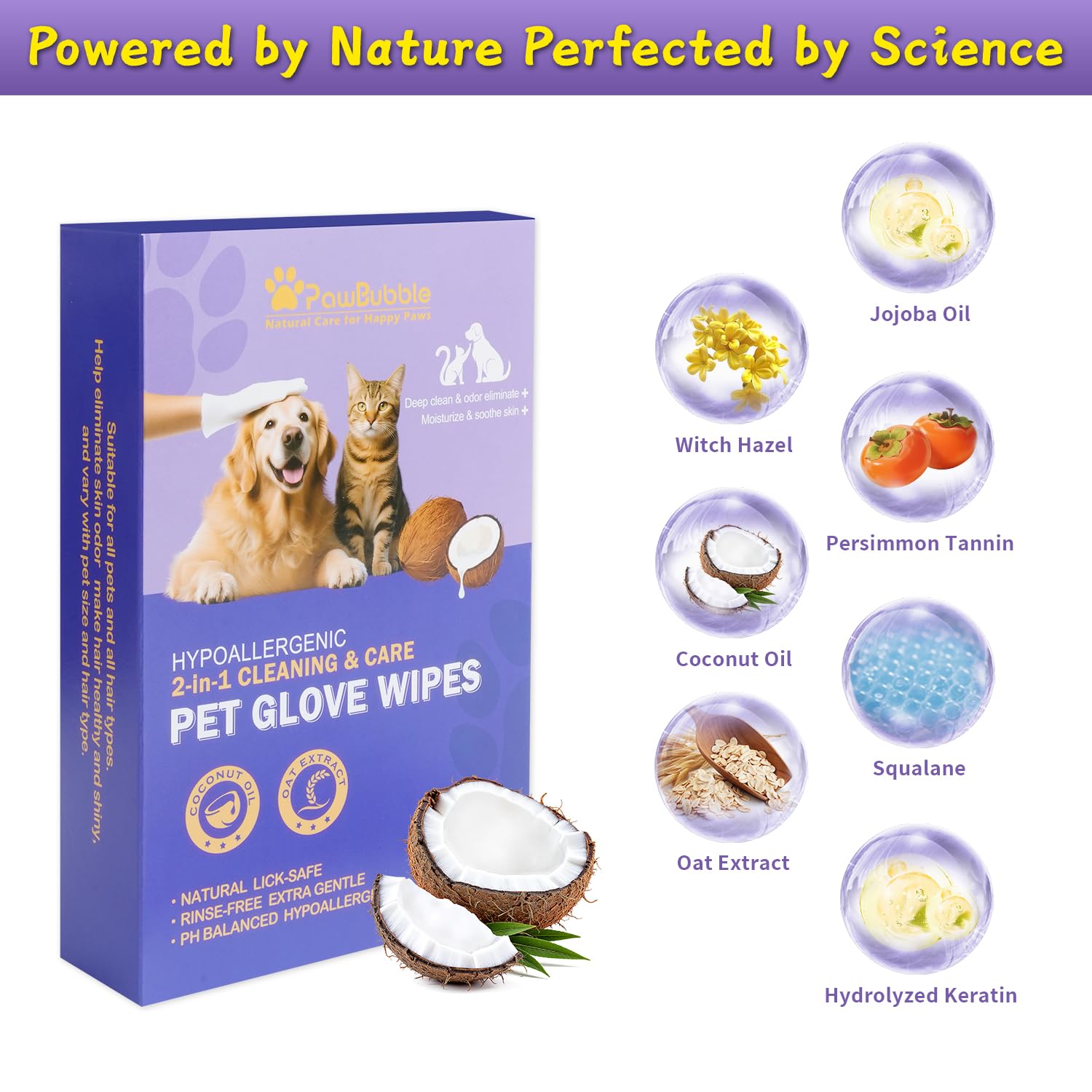 Pack voyage PawBubble, lingettes individuellement emballées
