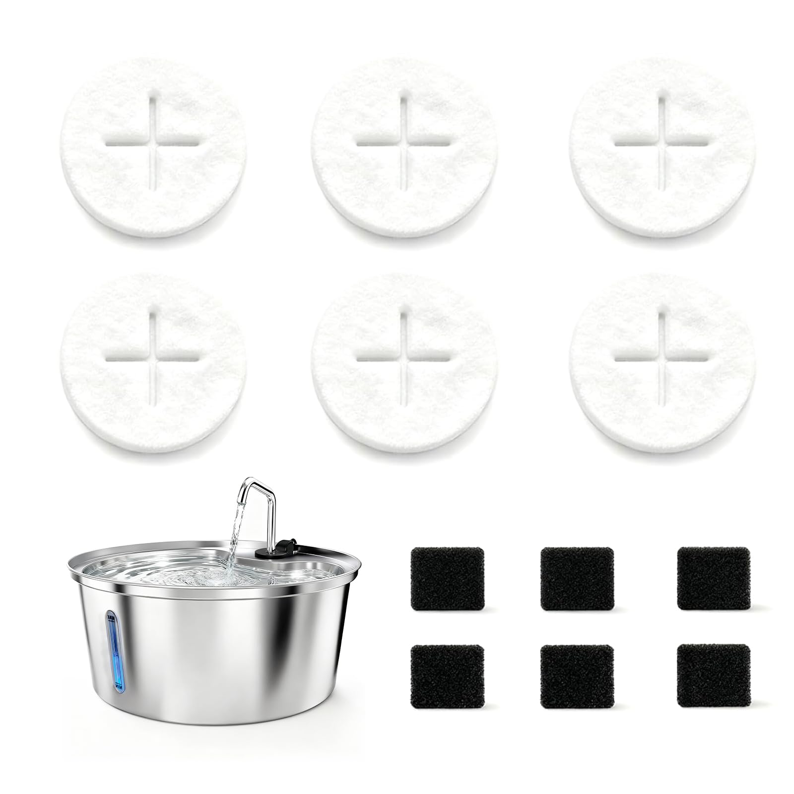 Pawccoli WF02: filtre multi‑étapes pour eau des animaux, eau plus fraîche.