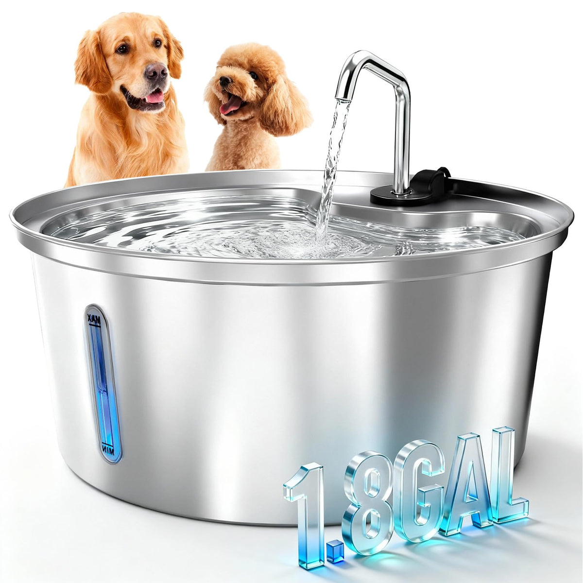 Pawccoli fontaine eau chien 7l, réservoir généreux pour hydratation quotidienne.